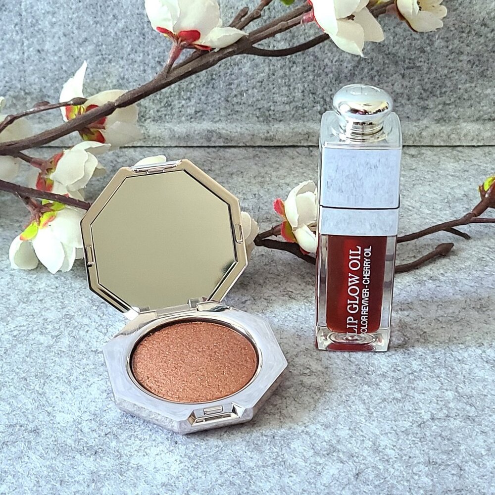 NEW Beauty Duo: Dior Lip Glow Oil 062, Fenty Beauty Diamond Bomb Face Veil